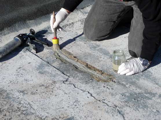 Vulkem 3, Dachsanierung, Flachdach, Flachdachsanierung, Fl&uuml;ssigkunststoff, Garage abdichten, sanieren, abichten, selber machen, Dachabdichtung, Vulkem, Mariseal, Bungalow, Purelastik, Armierungsvlies, Balkonsanierung, Flachdachabdichtung